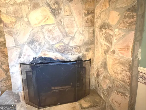 a view of wooden door