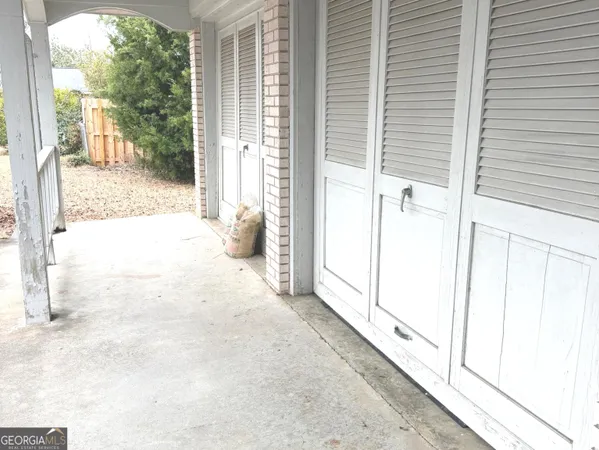 a view of a backyard of a house