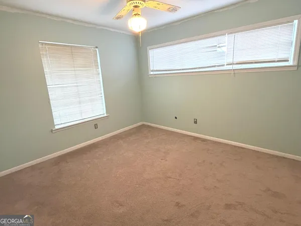 an empty room with a window