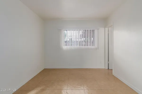 an empty room with a window