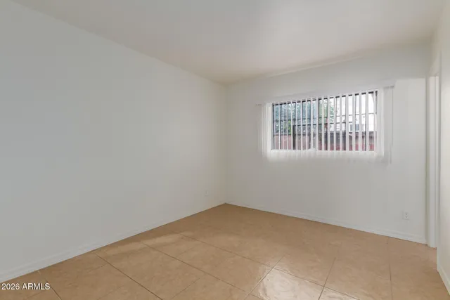 an empty room with a window