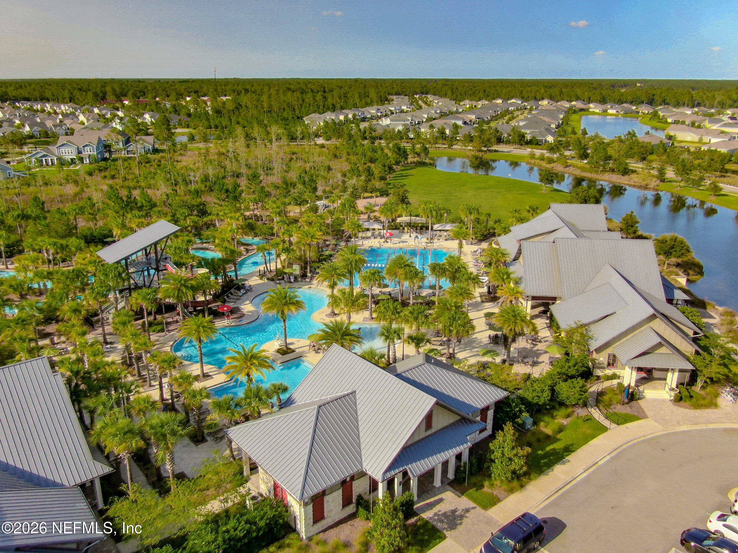 113 Howell Court St. Augustine, FL 32092 - Photo 50 of 63 an aerial view of residential houses with outdoor space and swimming pool
