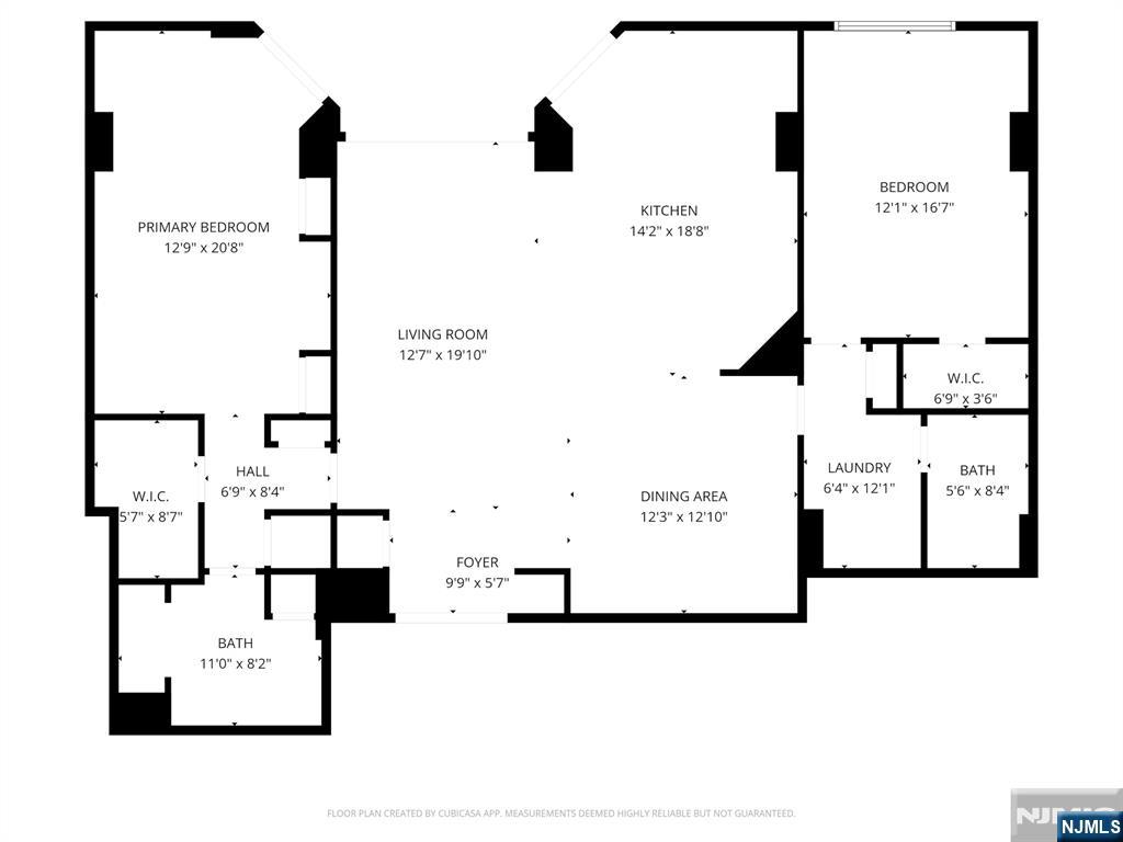 245 Prospect Avenue, Unit 12B Hackensack, NJ 07601 - Photo 25 of 33 a picture of a floor plan