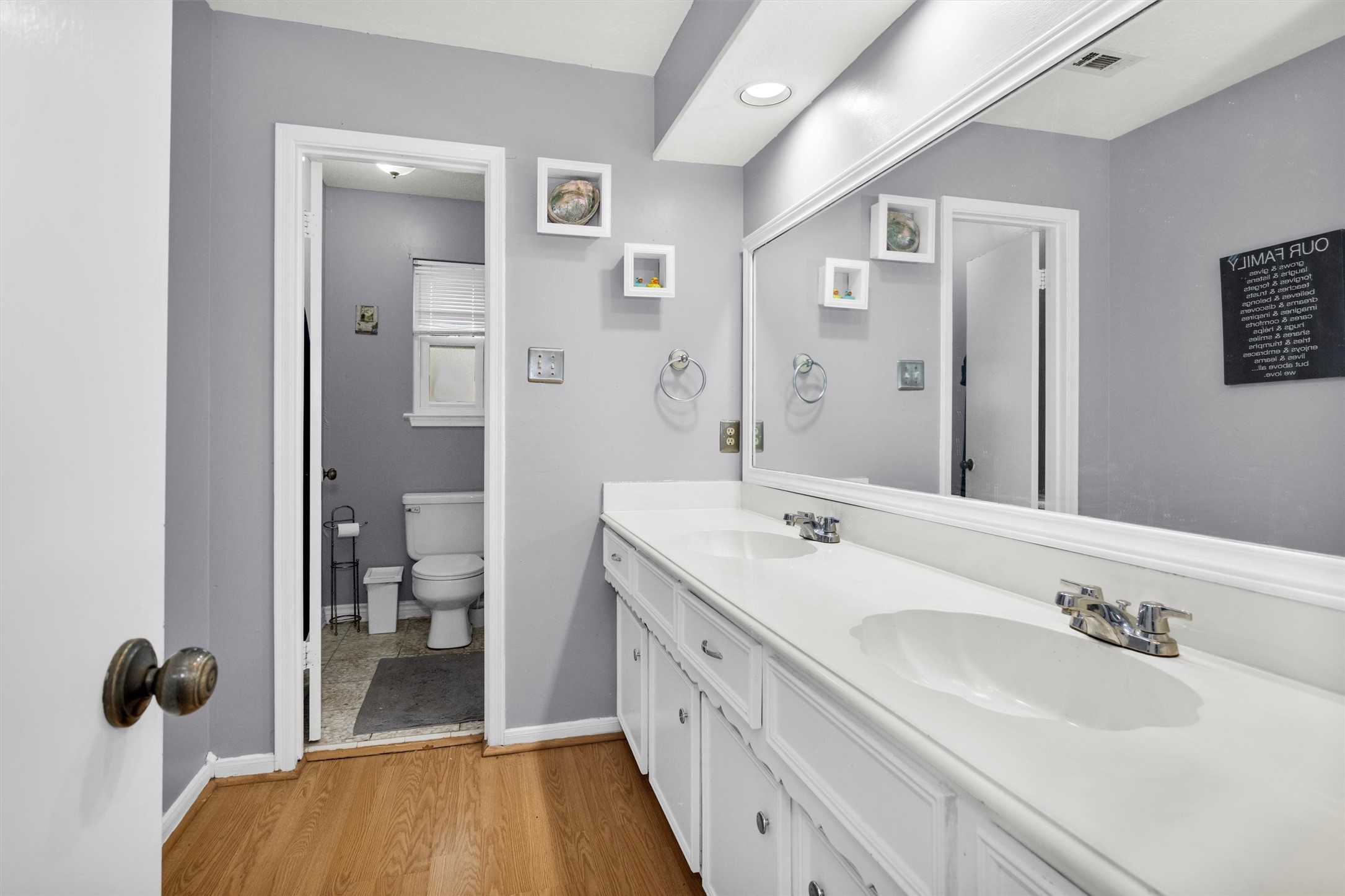 6227 Rippling Hollow Drive Spring, TX 77379 - Photo 29 of 50 Full secondary bathroom with double sinks and generous vanity.