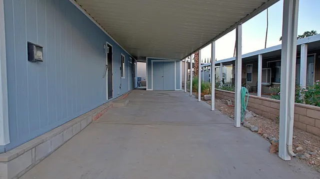 a view of porch with seating space