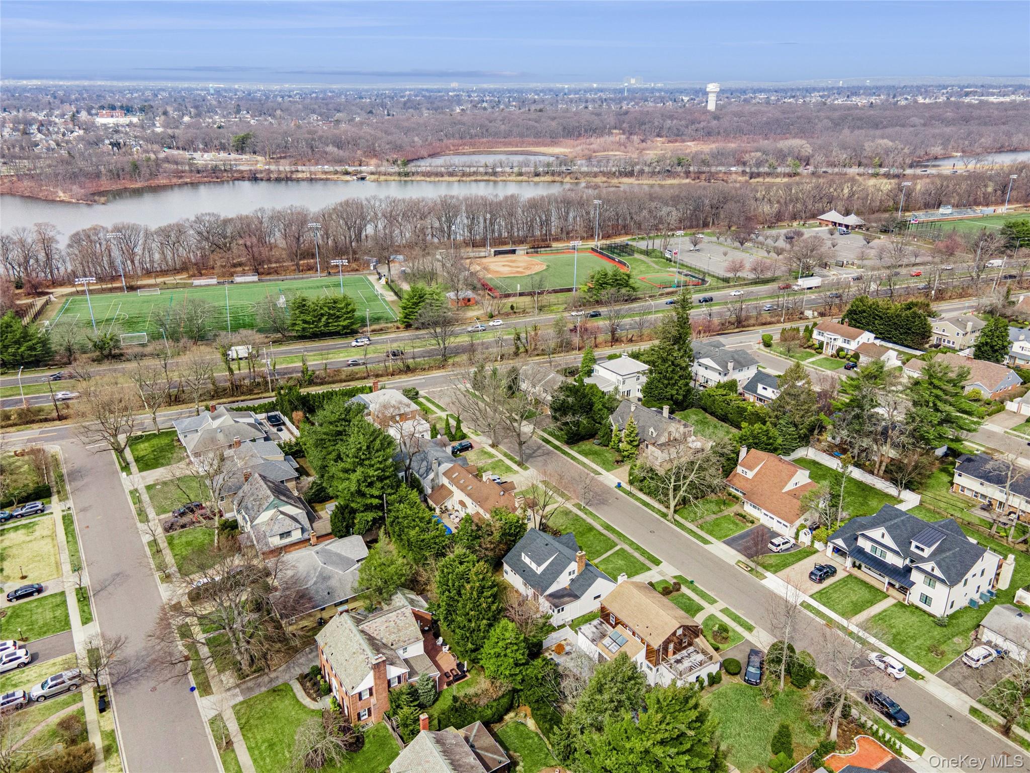 24 Allen Road Rockville Centre, NY 11570 - Photo 42 of 46 an aerial view of city ocean and trees
