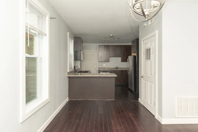 a view interior of a house with wooden floor