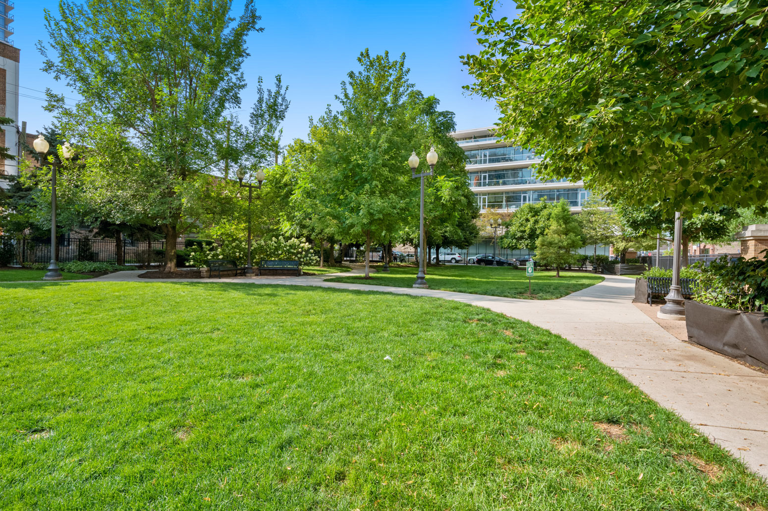 849 North Franklin Street, Unit 715 Chicago, IL 60610 - Photo 24 of 26 a view of a park with large trees