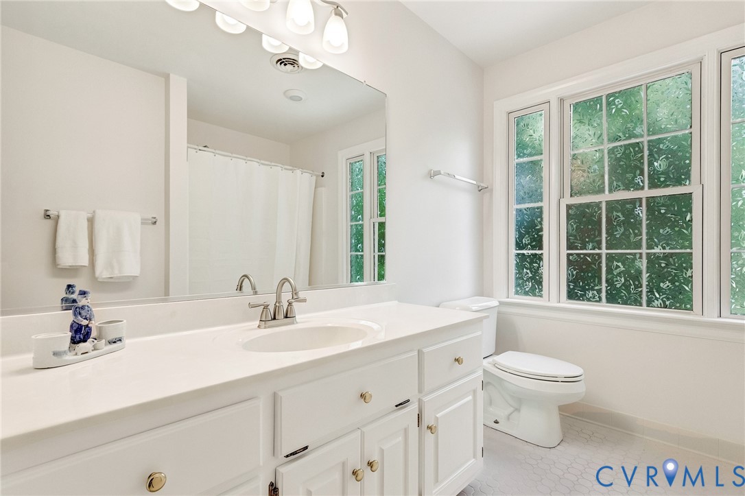 16406 Inchcape Road Moseley, VA 23120 - Photo 45 of 62 Vanity with a single basin sink, white cabinetry w