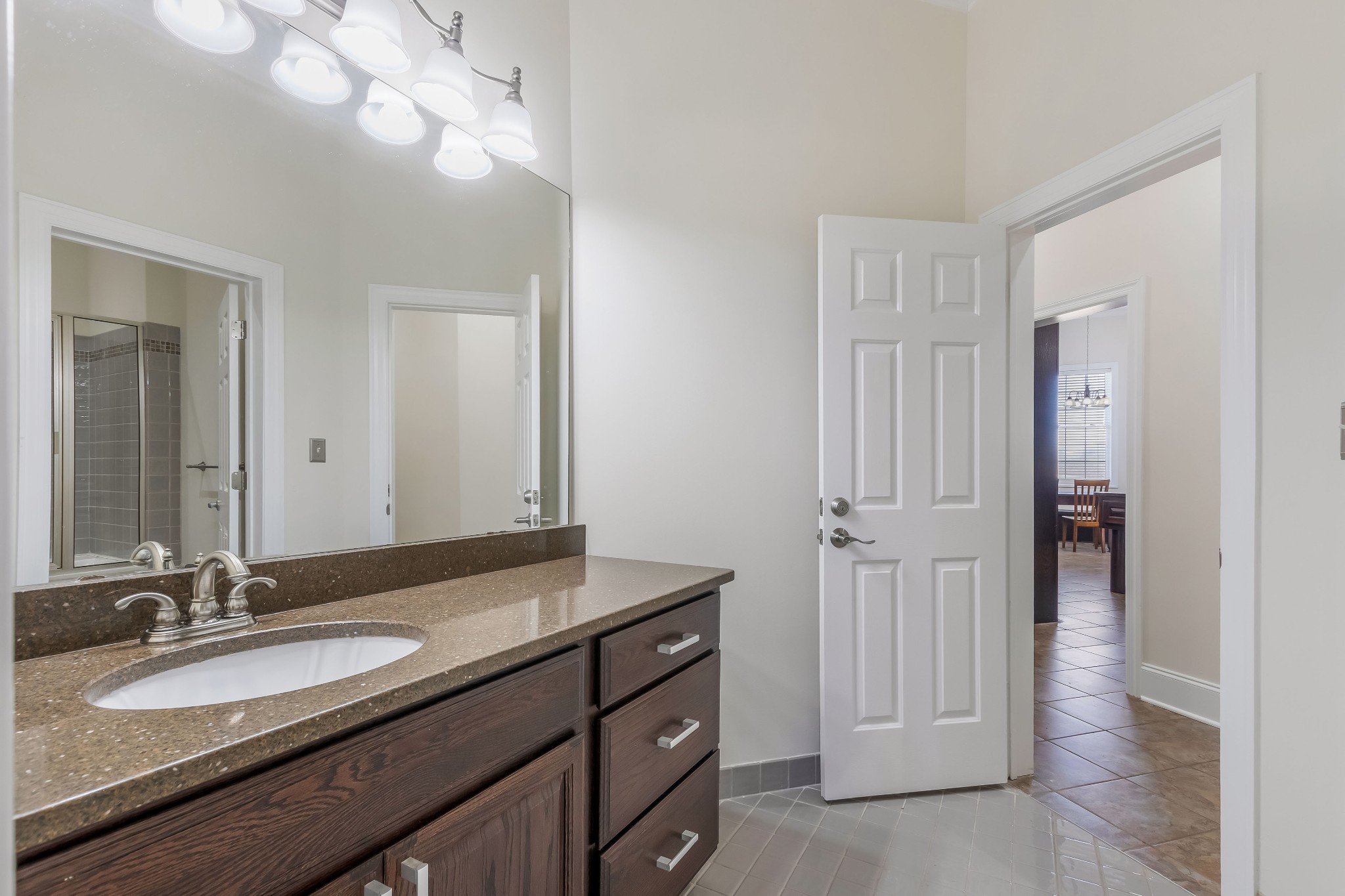 555 Randall Hitchcock Road Rock Island, TN 38581 - Photo 41 of 86 a bathroom with a double vanity sink and a mirror