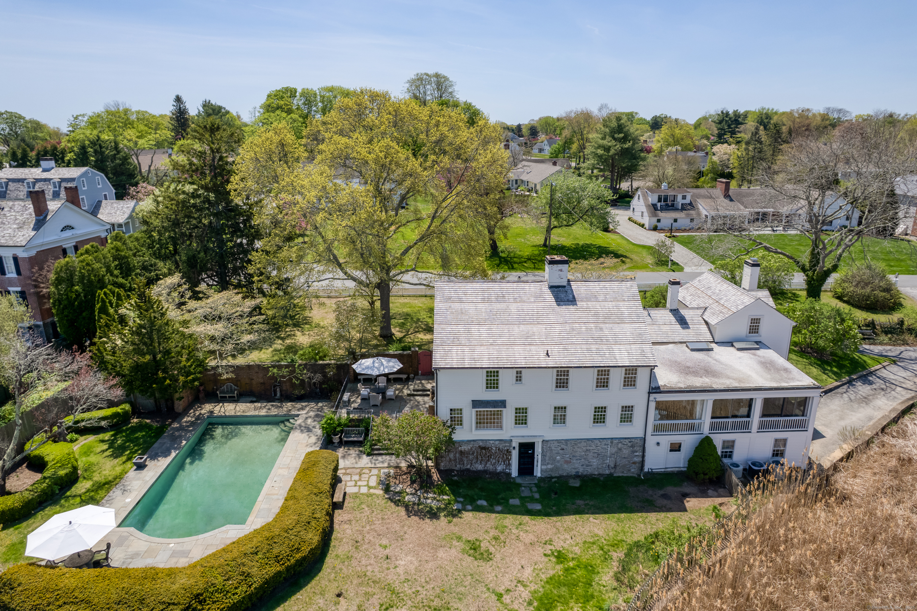 175 North Cove Road Old Saybrook, CT 06475 - Photo 39 of 40 an aerial view of a house with a garden and plants