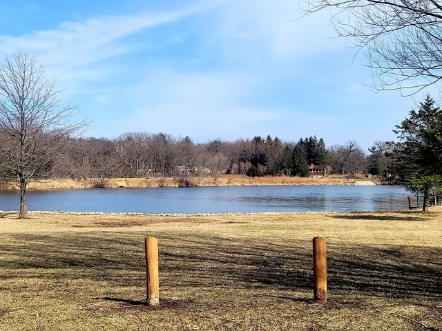a view of a lake with mountain view