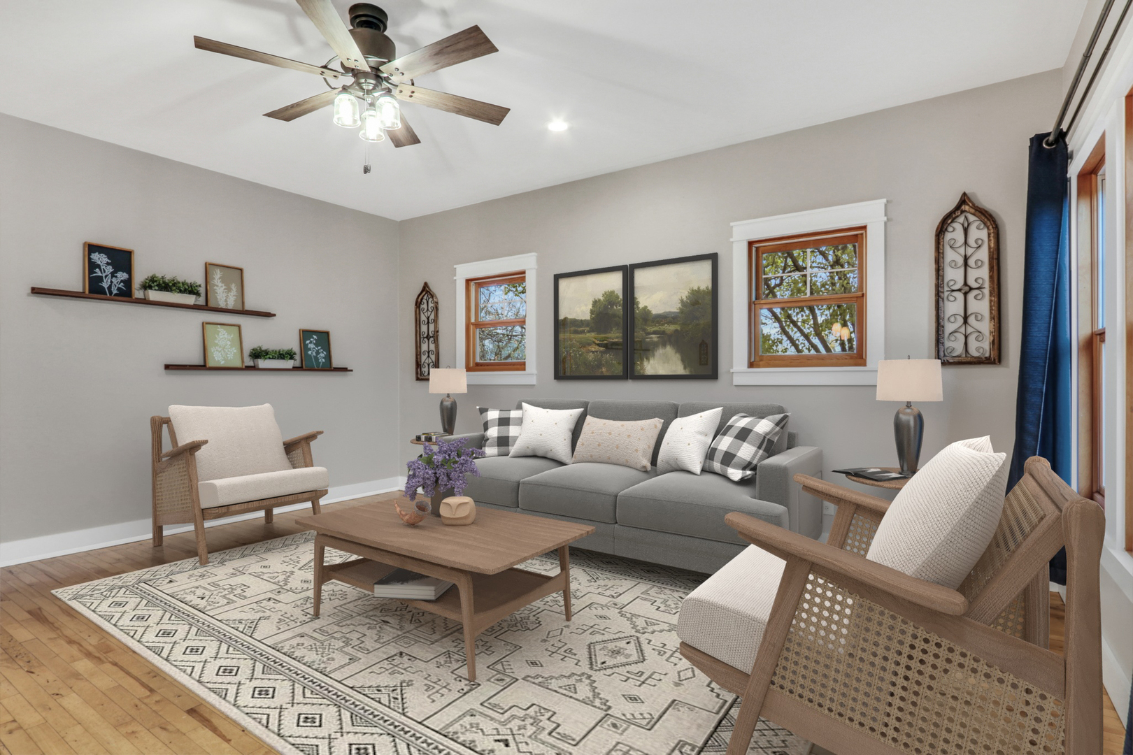 350 South Alleghany Road Grayslake, IL 60030 - Photo 15 of 54 a living room with furniture a chandelier and a rug