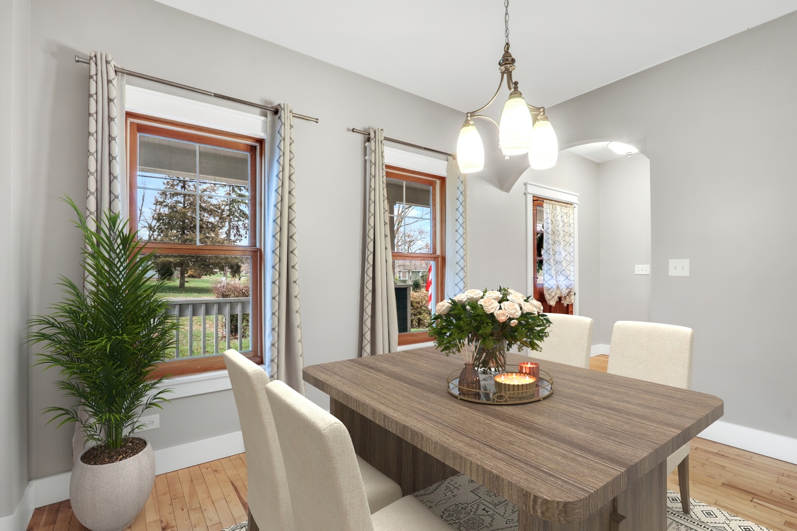 350 South Alleghany Road Grayslake, IL 60030 - Photo 18 of 54 a dining room with furniture and wooden floor