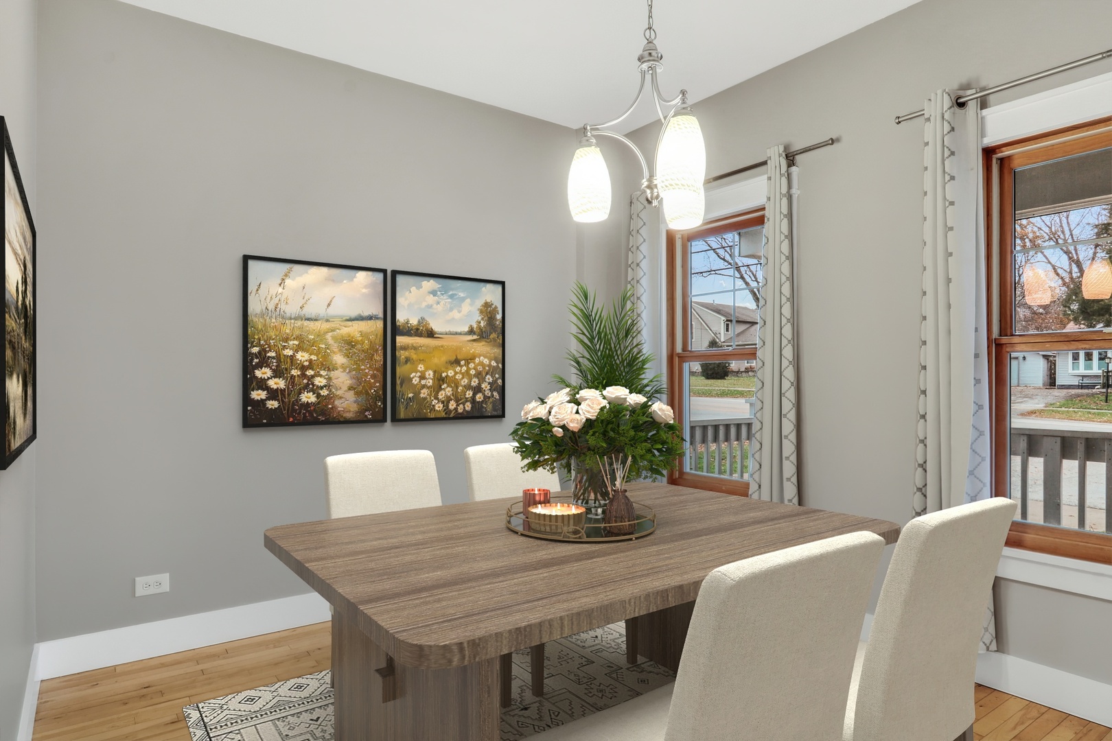350 South Alleghany Road Grayslake, IL 60030 - Photo 20 of 54 a view of a dining room with furniture and wooden floor