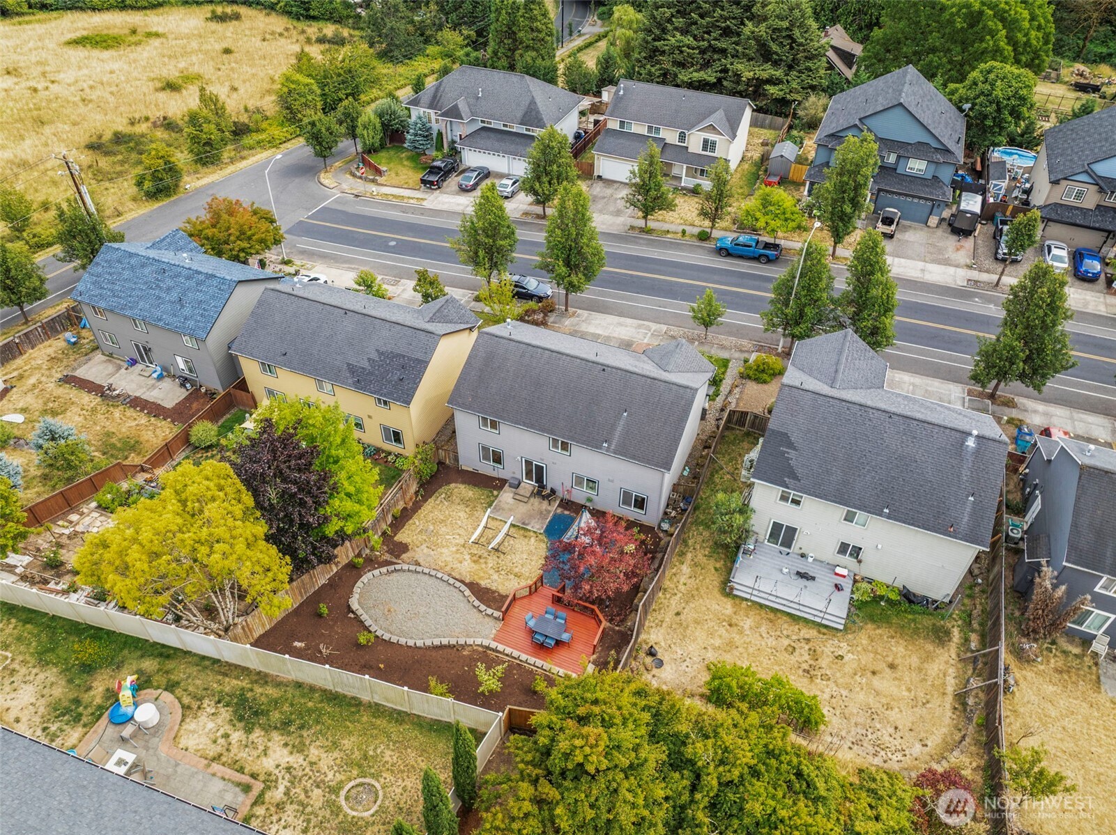 2410 North Heron Drive Ridgefield, WA 98642 - Photo 40 of 40 an aerial view of a house with a ocean view