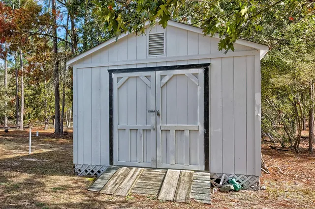 a view of wooden house