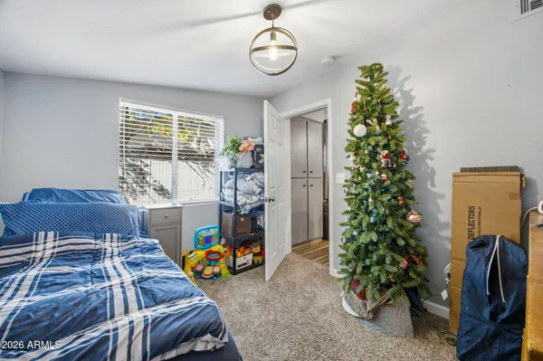 a view of a livingroom with furniture