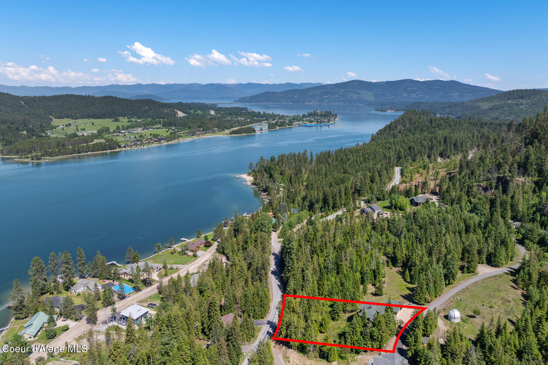 224 Buck Ridge Sagle, ID 83860 - Photo 78 of 85 Aerial_224BuckRidgeRd-9_Outlined-2