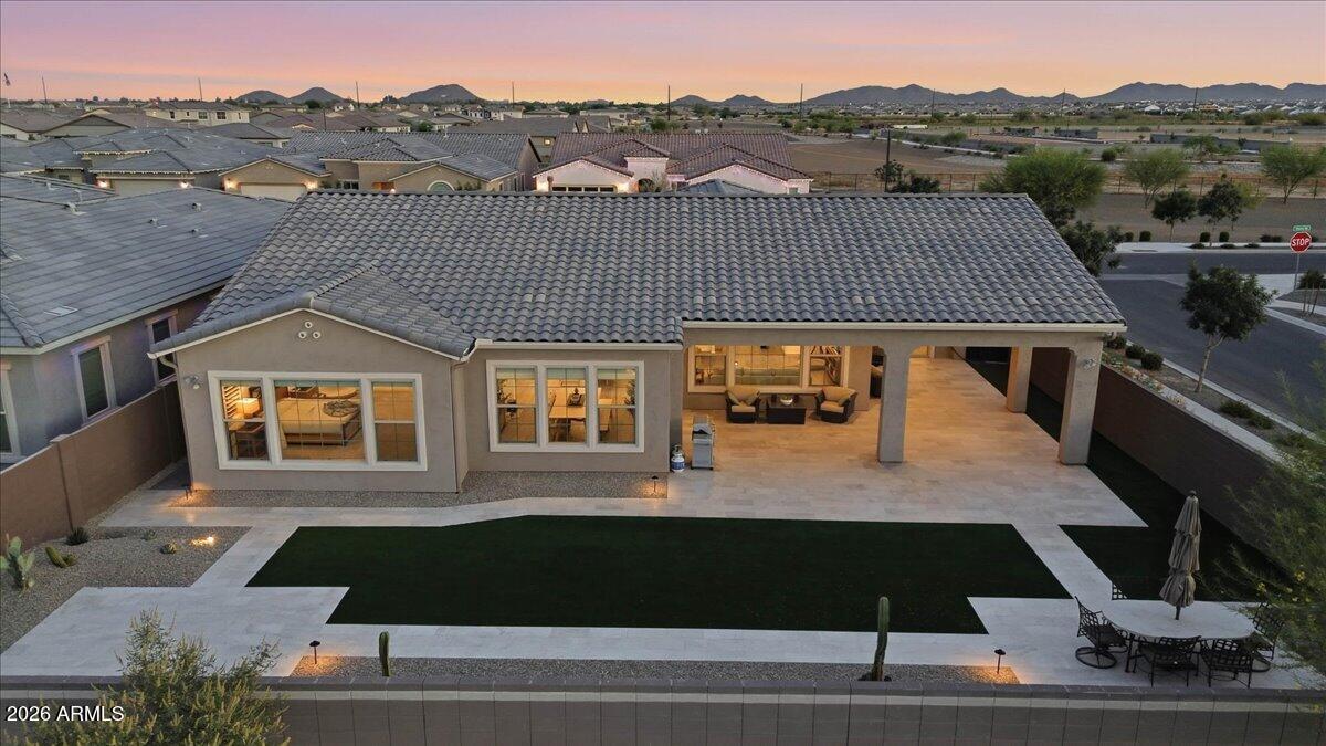 22608 East Stacey Road Queen Creek, AZ 85142 - Photo 64 of 83 an aerial view of a house with a swimming pool