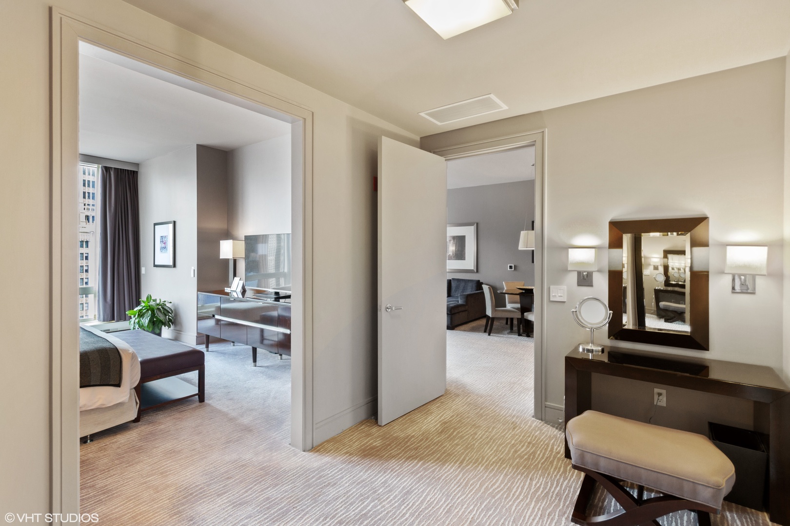 401 North Wabash Avenue, Unit 1842 Chicago, IL 60611 - Photo 8 of 21 a living room with furniture and a wooden floor