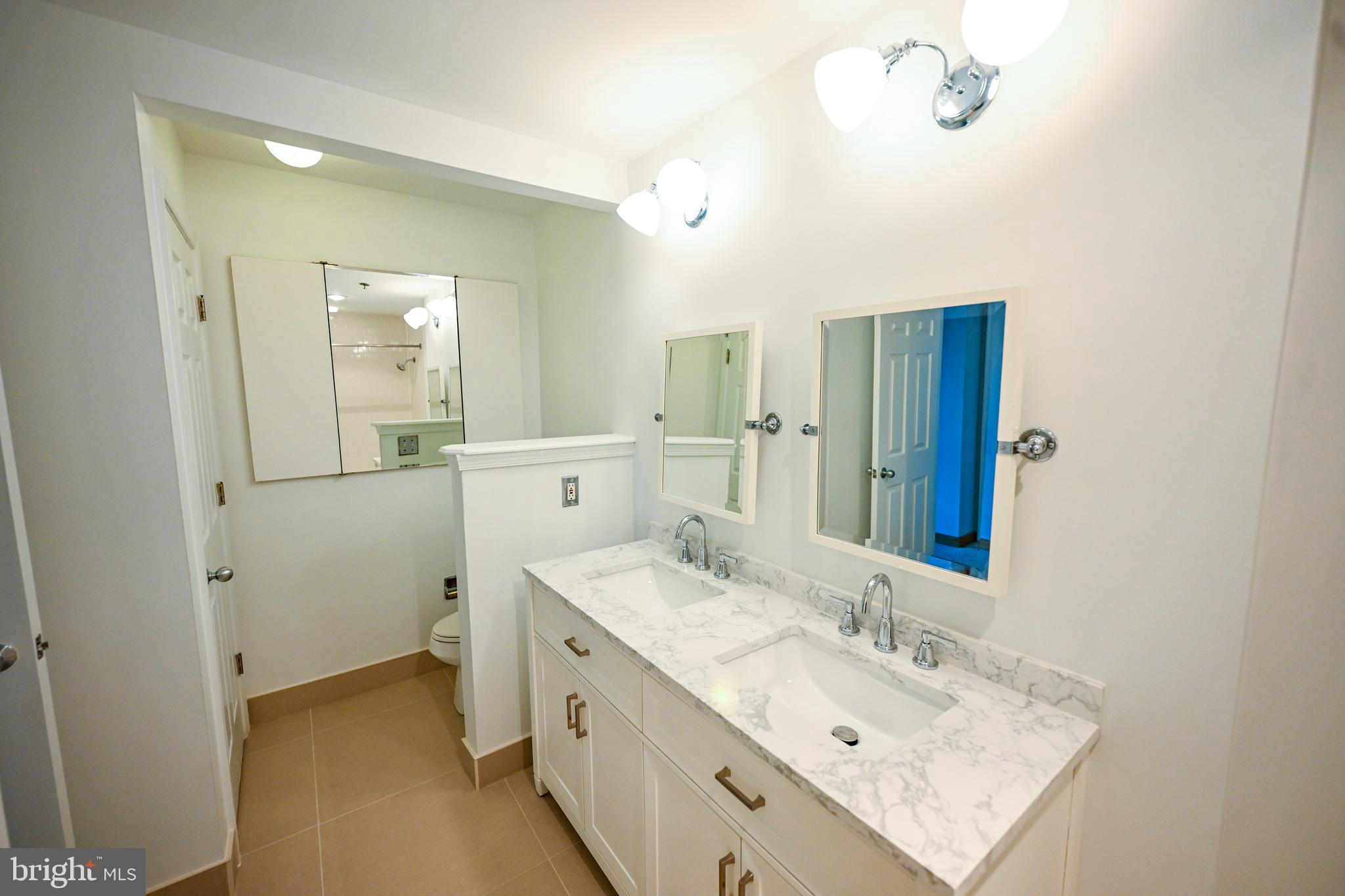2515 Boston Street, Unit 1108 Baltimore, MD 21224 - Photo 23 of 40 a bathroom with a sink and a mirror