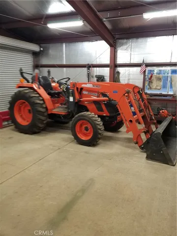 a car parked in a garage