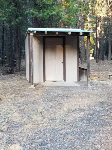 a backyard of a house