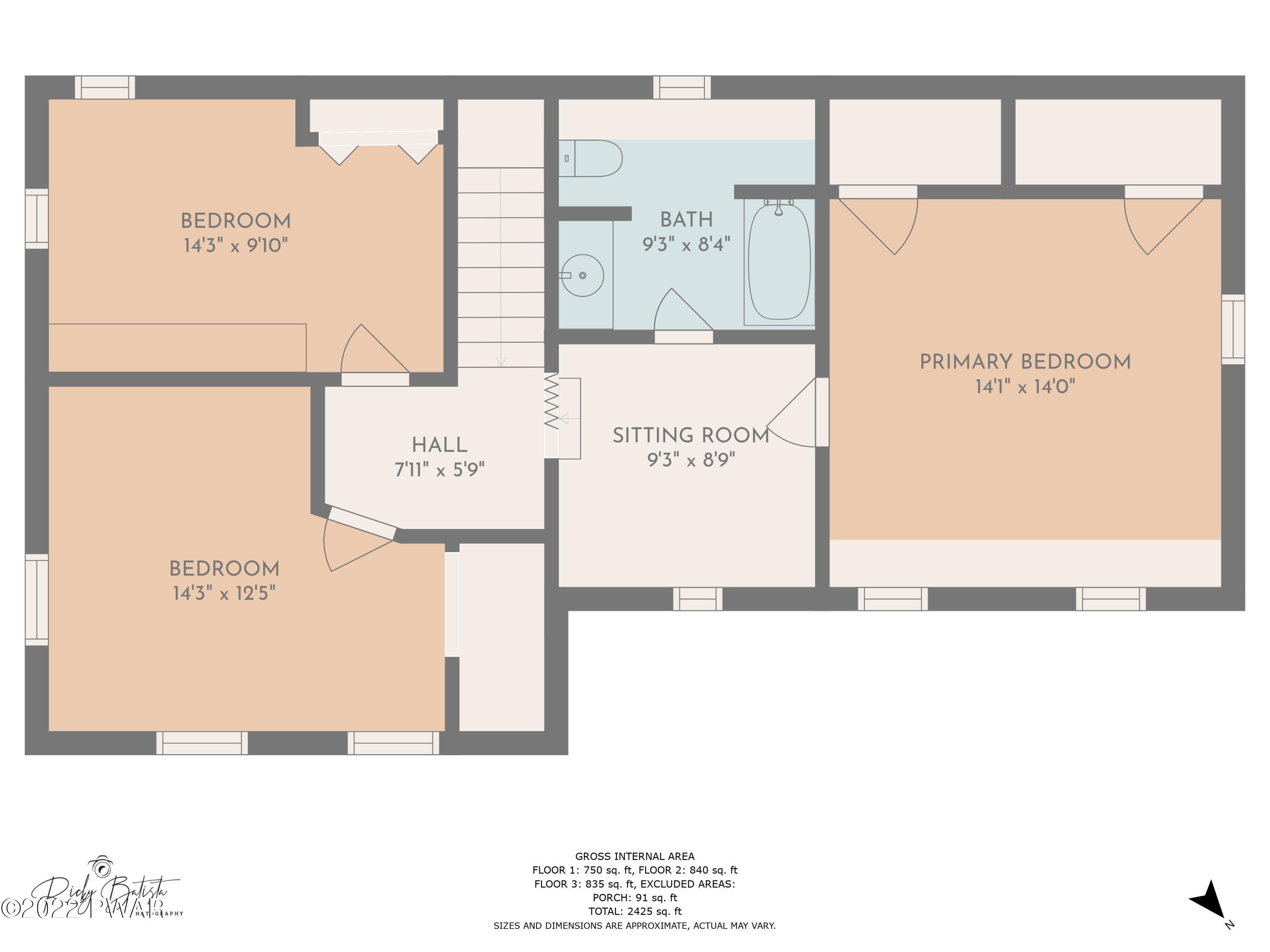 395 Gravity Road Lake Ariel, PA 18436 - Photo 40 of 41 3rd_floor_dimensions_395_gravity_rd___la