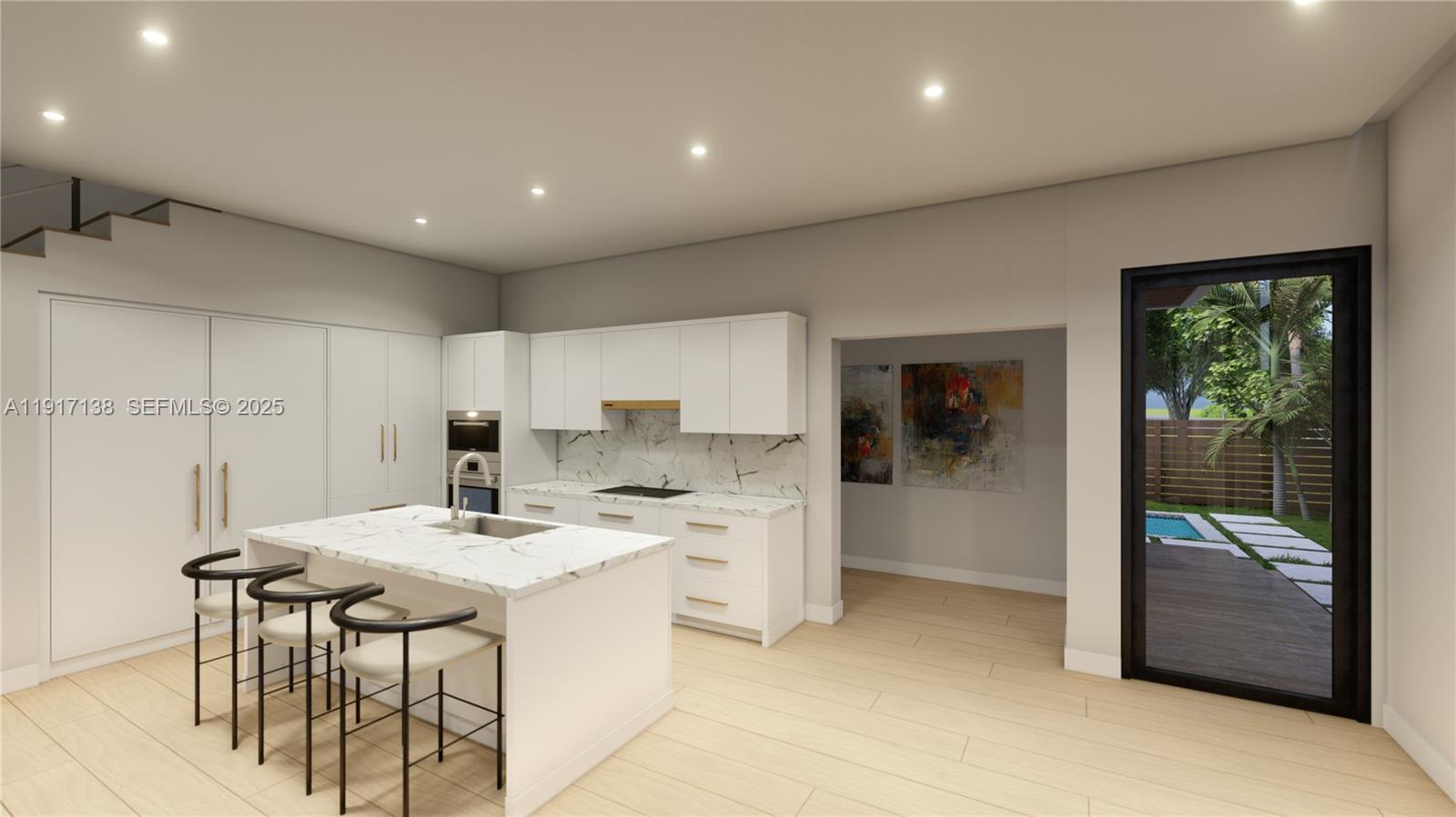 6301 Southwest 27th Street Miami, FL 33155 - Photo 10 of 17 a kitchen with a sink cabinets and wooden floor