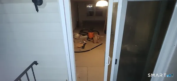 a close view of a bathroom