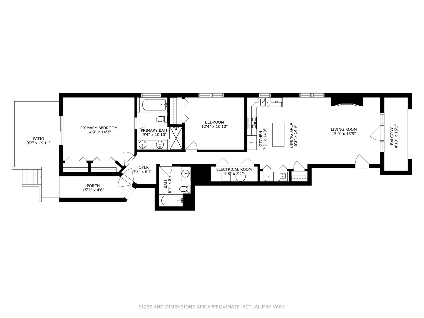 4417 South Calumet Avenue, Unit 2S Chicago, IL 60653 - Photo 16 of 16 a picture of a floor plan