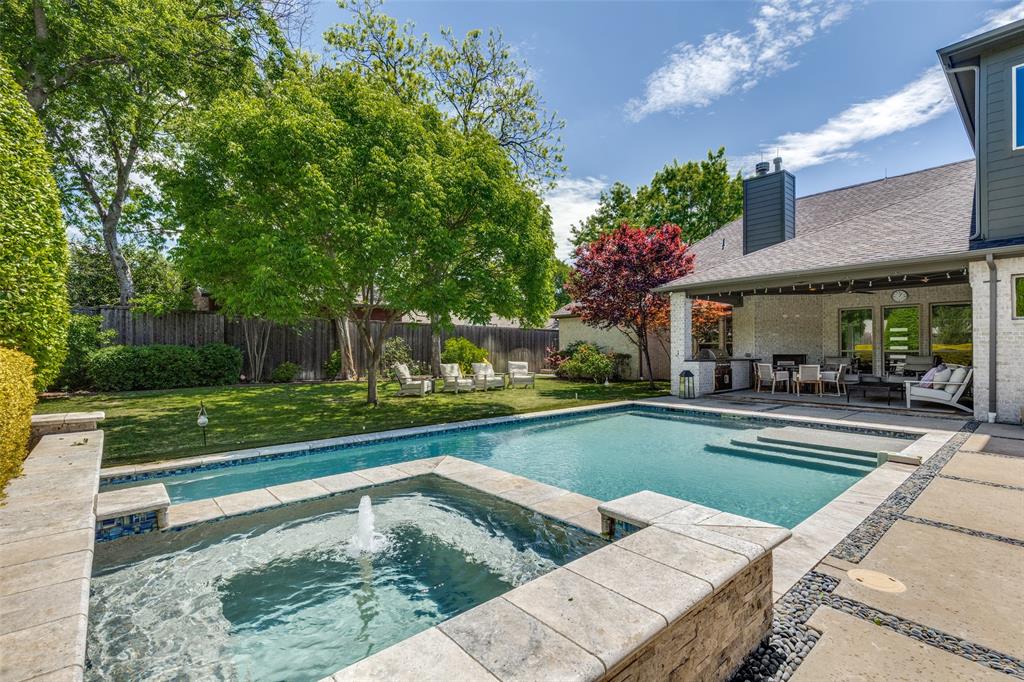 3755 Northview Lane Dallas, TX 75229 - Photo 2 of 36 Pool & spa, with so much grassy area for play, toss around a ball, so practical, functional and beautiful!