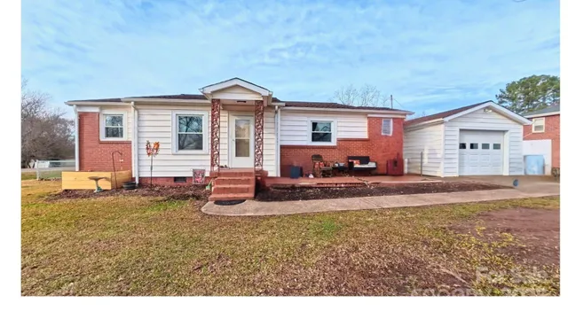 a view of a house with a patio