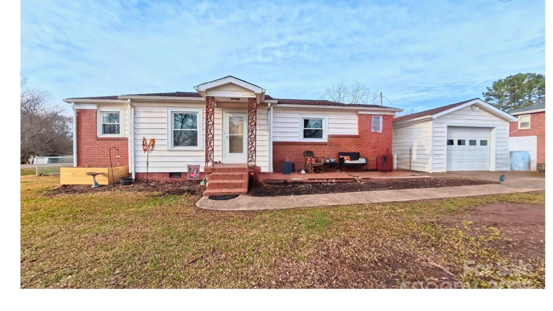 a view of a house with a patio