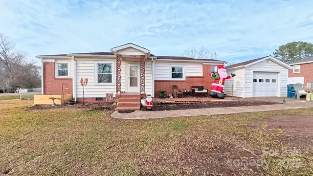 a view of a house with a patio