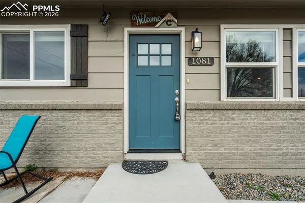 a view of front door of house