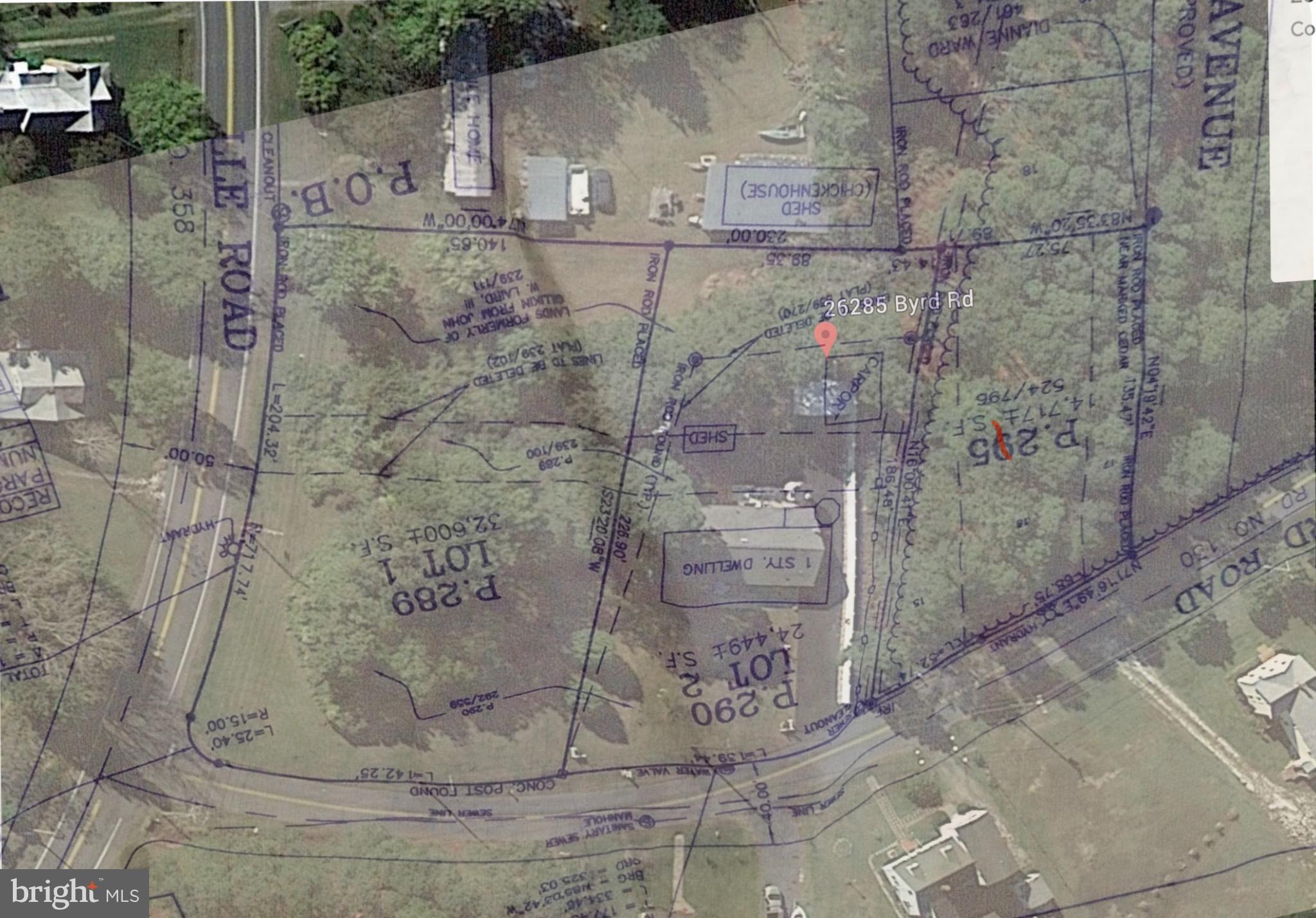 26285 Byrd Road Crisfield, MD 21817 - Photo 42 of 43 Approximate Survey Overlay - Not exact