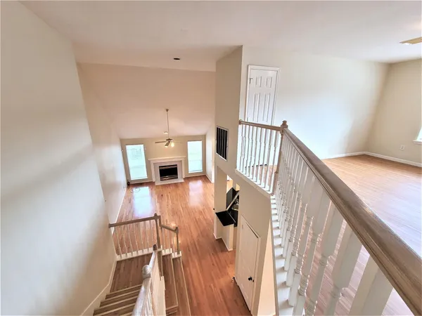 a view of livingroom with furniture and wooden floor