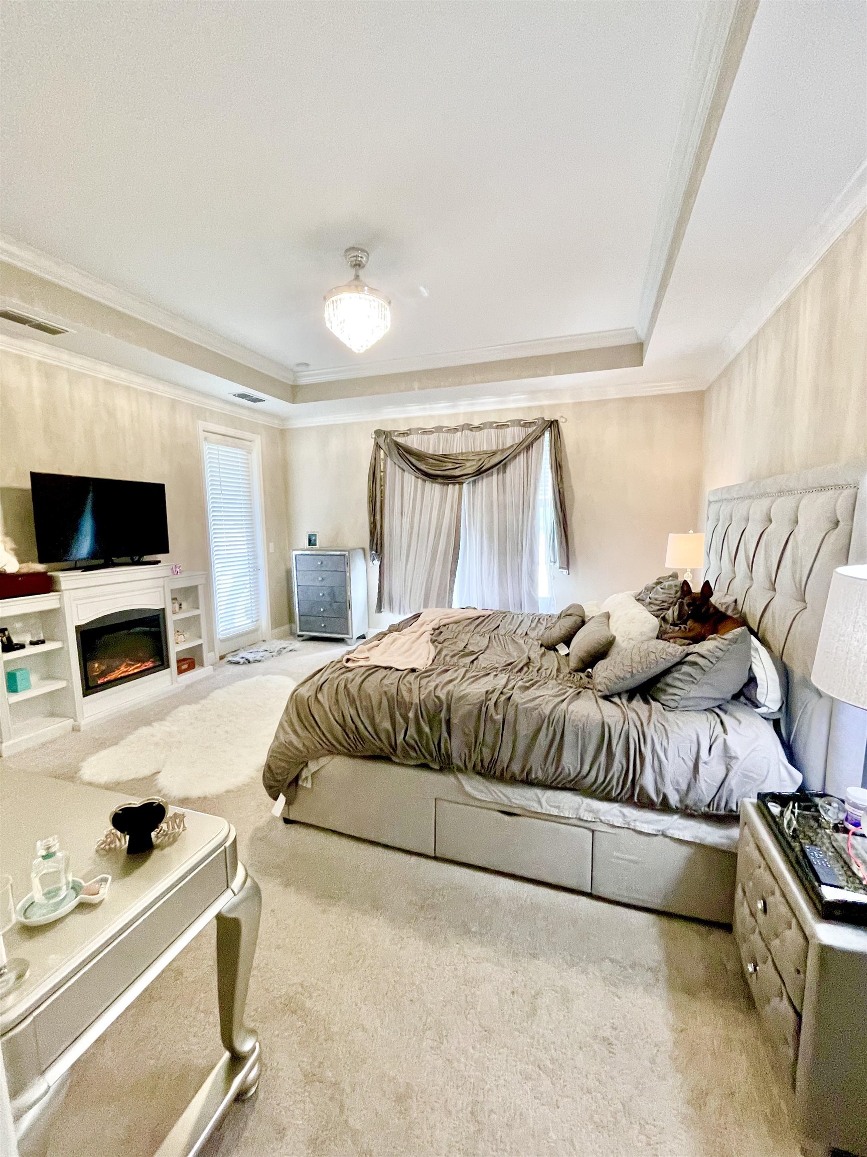 301 Silver Reef Lane St. Augustine, FL 32095 - Photo 27 of 43 a bedroom with a bed and flat screen tv