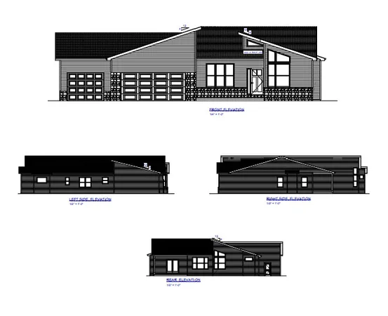 a black white kitchen with a black white and white kitchen