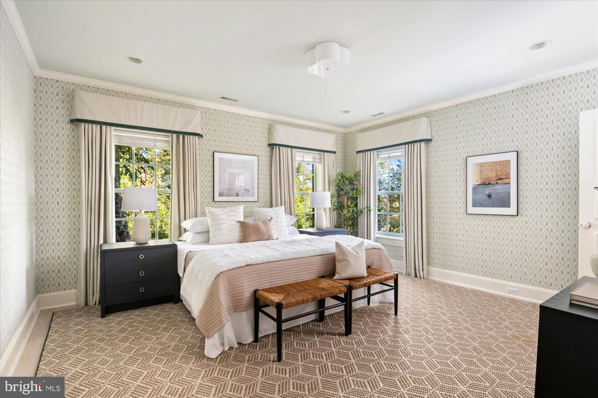 2950 Chain Bridge Road Northwest Washington, DC 20016 - Photo 28 of 50 a bed room with a bed and a couch