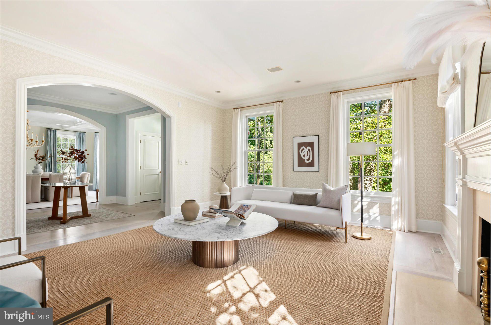 2950 Chain Bridge Road Northwest Washington, DC 20016 - Photo 4 of 50 a living room with furniture and a large window