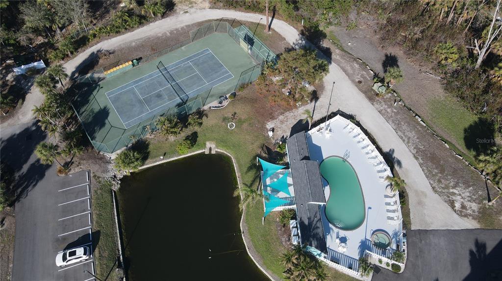 1401 South McCall Road, Unit B306 Englewood, FL 34223 - Photo 22 of 25 an aerial view of a swimming pool