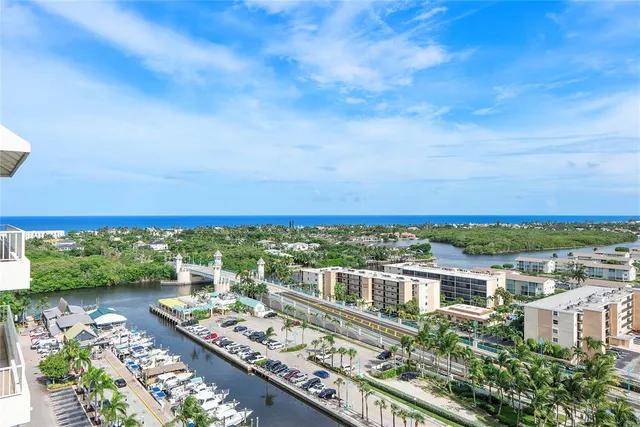 a view of a city with tall buildings