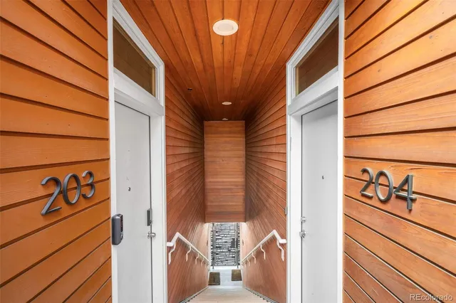 a view of a door and an outdoor space