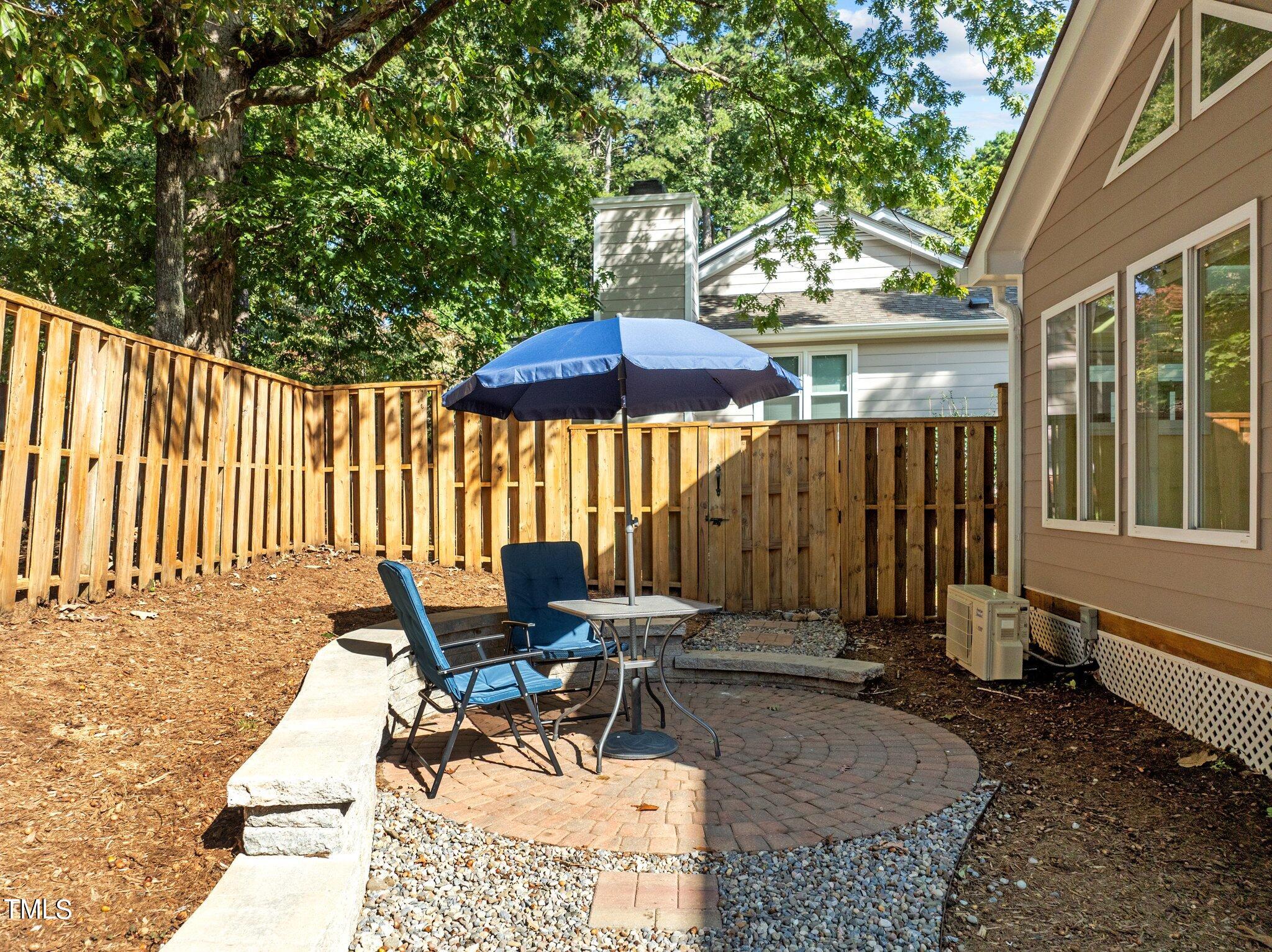 1503 Nature Court Raleigh, NC 27609 - Photo 20 of 36 a view of backyard with a patio and outdoor seating