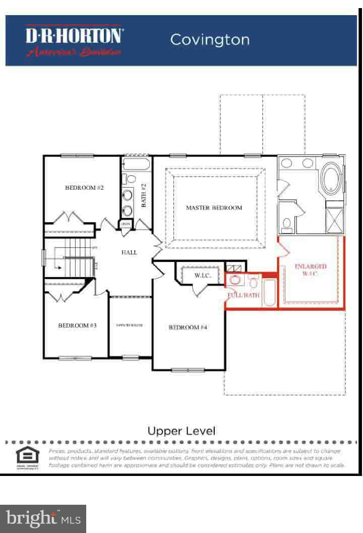 14732 Bell Tower Road Woodbridge, VA 22193 - Photo 28 of 29 Covington Model Floor Plan - Upper Level