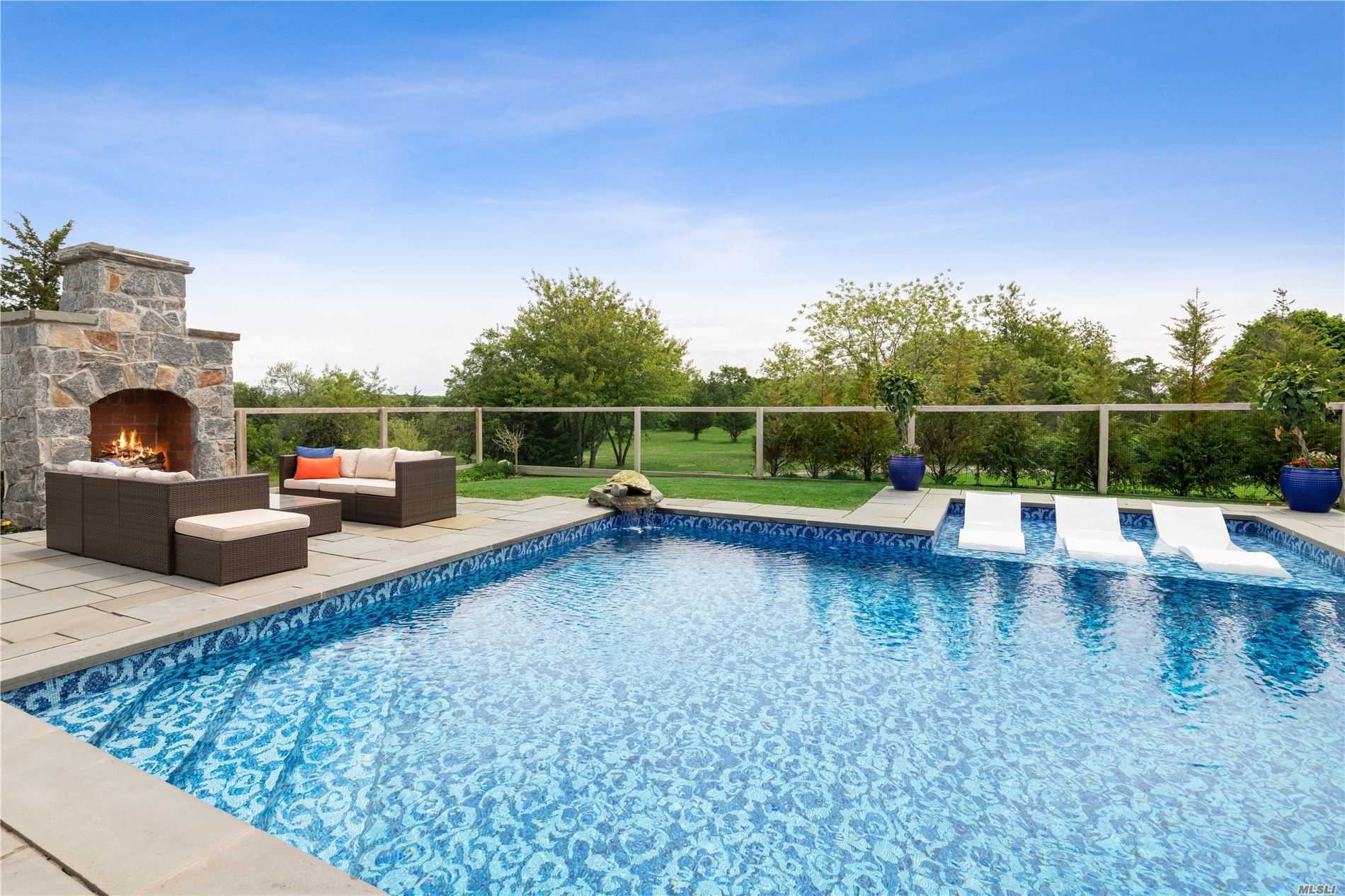 325 Wells Road Peconic, NY 11958 - Photo 16 of 20 pool/outdoor fireplace