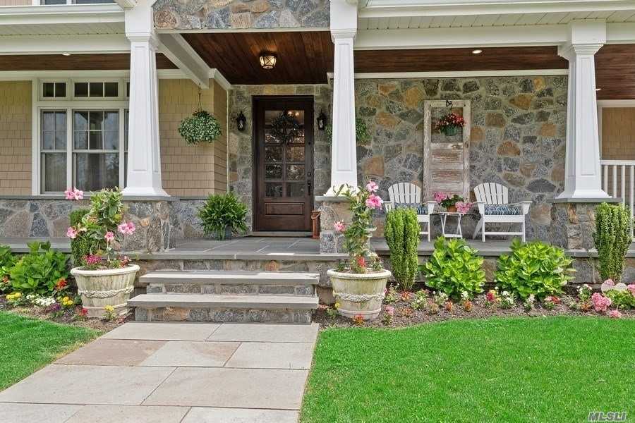 325 Wells Road Peconic, NY 11958 - Photo 17 of 20 Beautiful Stone Entry w/ wrap around porch
